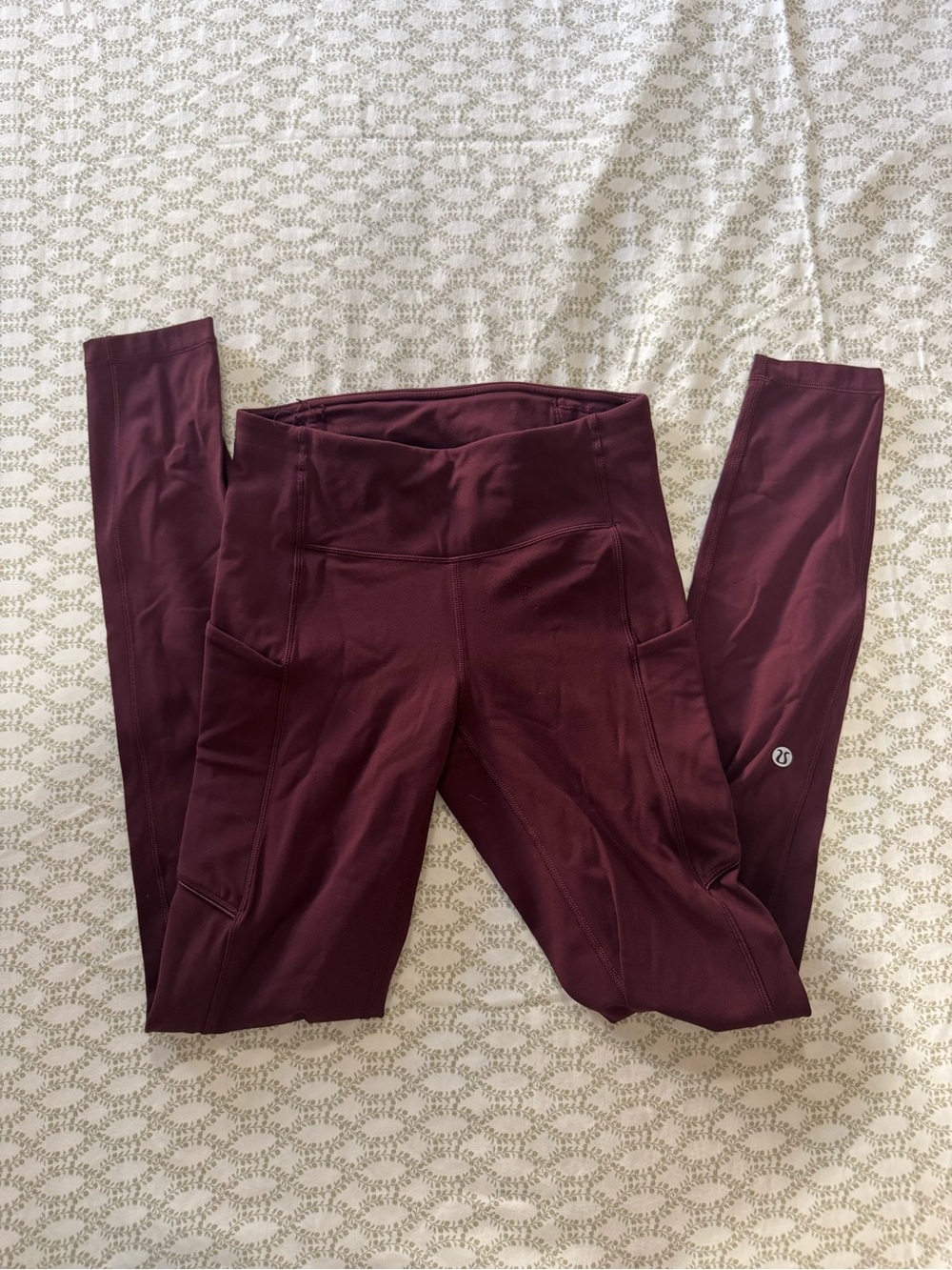 lululemon athletica Deep Burgundy High-Rise Leggings with Side Pockets